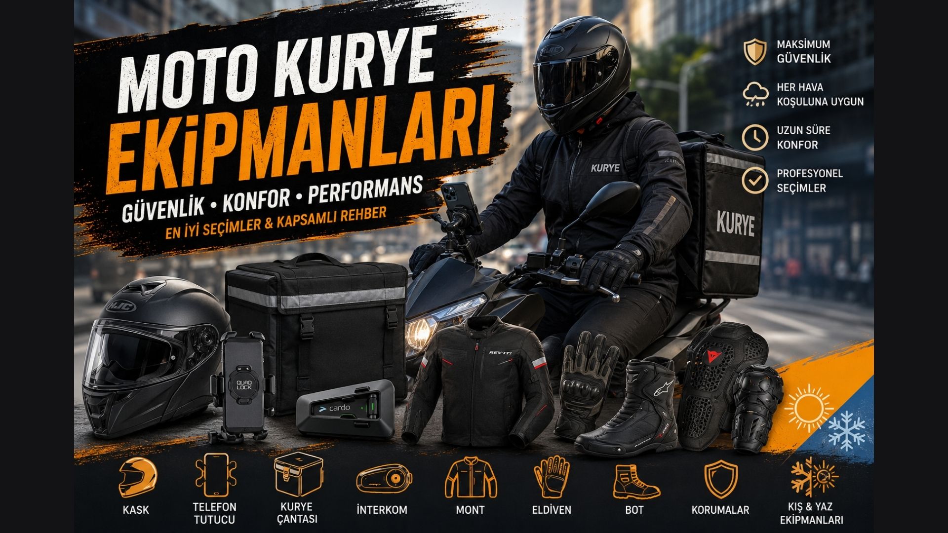 Moto kuryelerin en çok tercih ettiği ekipmanlar