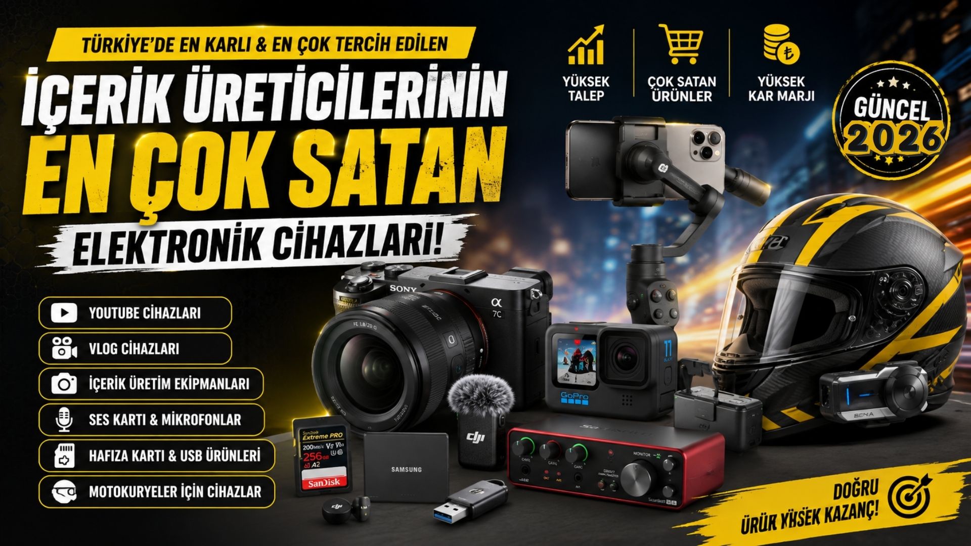 Türkiye’de İçerik Üretim ve Motokurye Kask Cihazları Pazarı